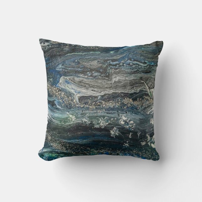 Coussin Rêves de la peinture abstraite Ocean'20 (Recto)