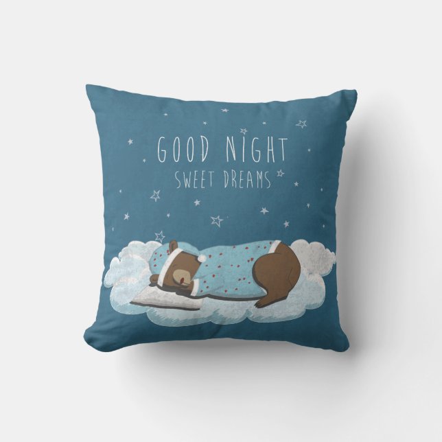 Coussin Rêves doux de bonne nuit (Recto)