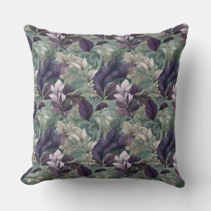 Coussin Rêves Floraux Sereins : Élégance Violette et Lavan