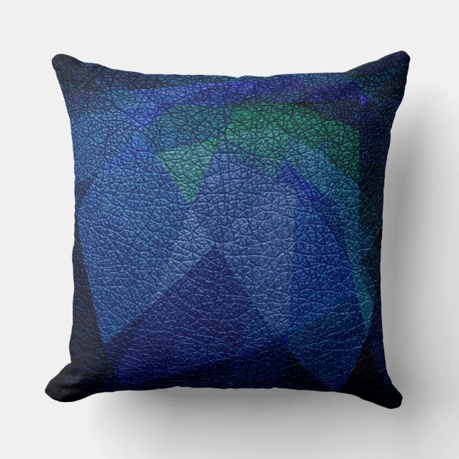 Coussin Revêtement bleu cuir (Recto)