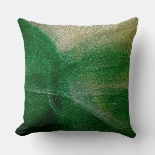 Coussin Revêtement en cuir vert