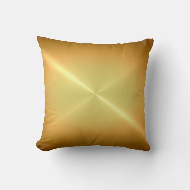 Coussin Revêtement métallique en acier métal d'or métalliq (Recto)