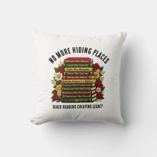 Coussin Rêvez comme Martin Black Heroes Lecteurs Livres