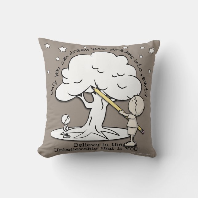 Coussin Rêvez Dans La Réalité - Petit Garçon, Logo Big Dre (Recto)