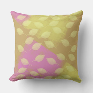 Coussin Rhapsodie en Abstrait Jaune, moutarde et violet
