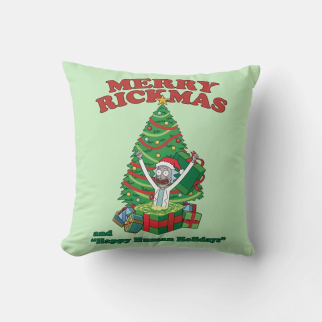 Coussin Rick et Morty | Portail Rick Merry Rickmas (Recto)