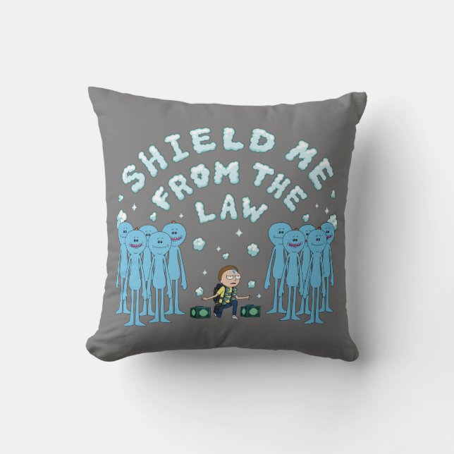 Coussin RICK ET MORTY™ | Protégez-Moi De La Loi (Recto)