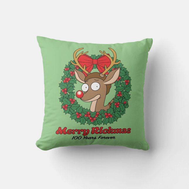 Coussin Rick et Morty | Reindeer Morty Merry Rickmas (Recto)