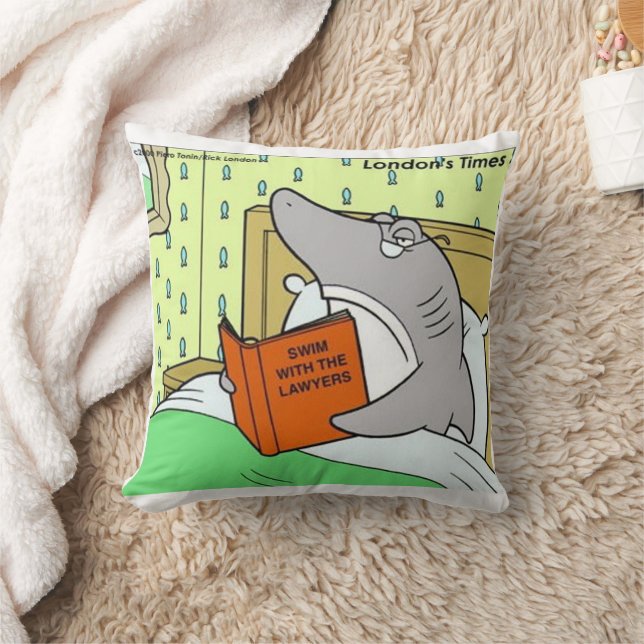 Coussin Rick London Comic Avocat Shark Funny (Couverture)