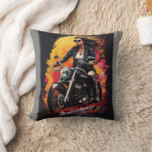 Coussin Ride in Style : Auteur de moto audacieux"