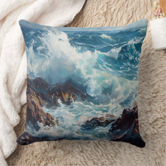 Coussin Ride the Wave – Ocean Vibes Coastal Decorative 