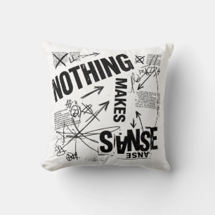 Coussin RIEN N'A DE SENS Statement Anti Design Brutalist