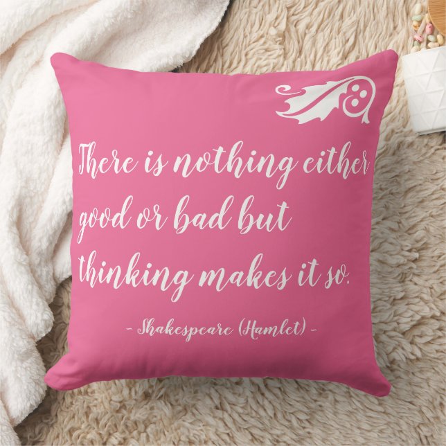 Coussin Rien N'Est Beau, Mais Penser Shakespeare (Couverture)