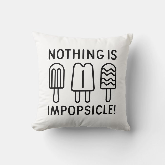 Coussin Rien N'Est Impopsicle (Recto)