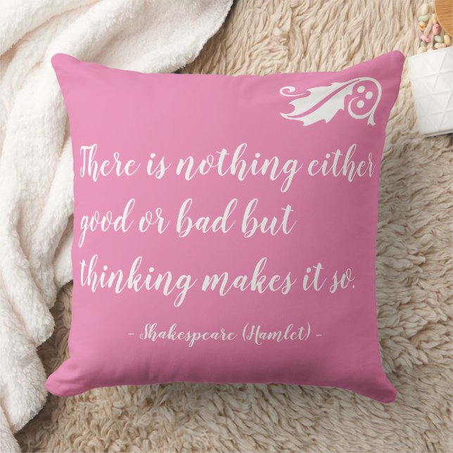 Coussin Rien, soit bien, mais penser à Shakespeare (Couverture)
