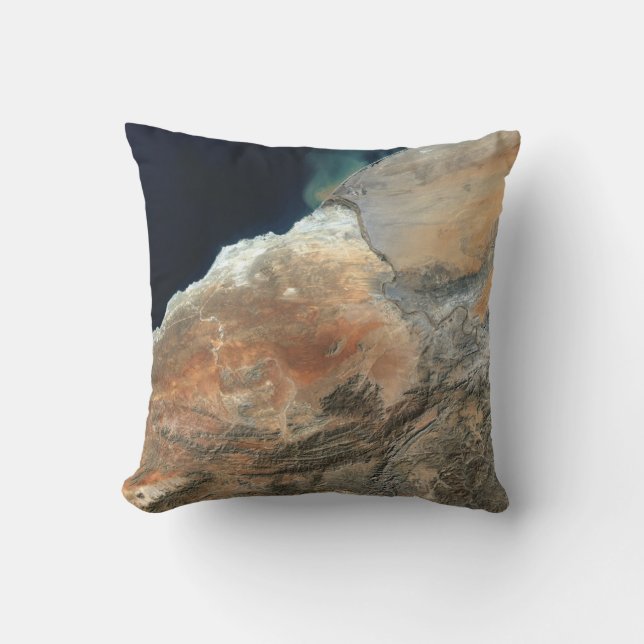 Coussin Rivière orange africaine (Recto)