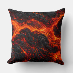Coussin Rivières de Feu Volcanique Décoratif