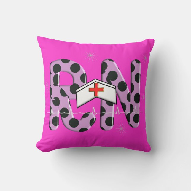 Coussin "RN " d'obtention du diplôme d'infirmière (Recto)