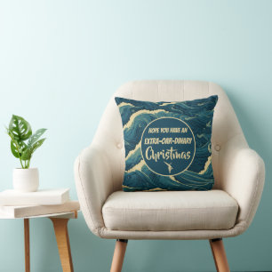 Coussin Robe de Noël personnalisée drôle