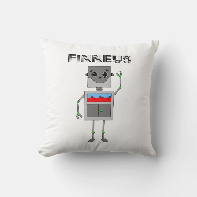 Coussin Robot Thème Personnalisé   (Recto)