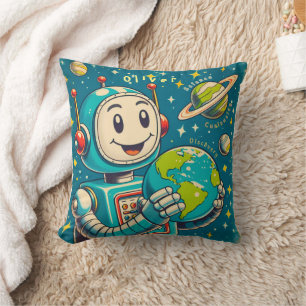 Coussin Robot vintage dans la science spatiale Découverte 