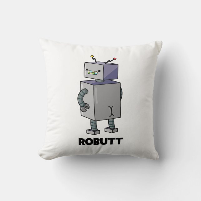 Coussin Robutt Funny Robot Pun (Recto)