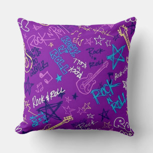 Coussin Rock & Roll Rock Star Purple Jeu d'oreiller