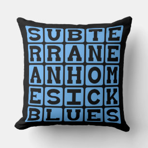 Coussin Rock souterrain mélancolique