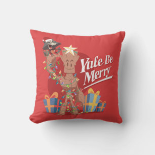 Coussin Rocket & Groot "Yule Be Merry"