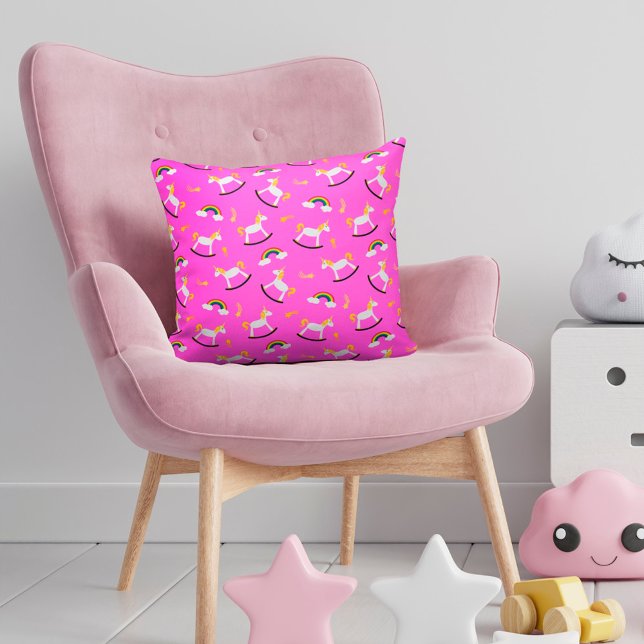 Coussin Rocking Unicorns Rainbows et les étoiles de tir (Créateur téléchargé)