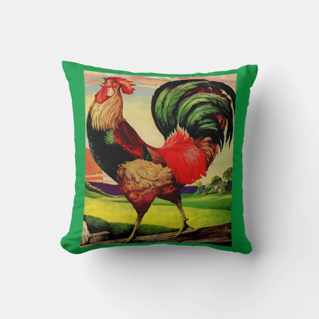 Coussin Rocky the Handsome Rooster (Recto)
