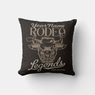 Coussin Rodéo personnalisé Old West Steer Roping Légendes