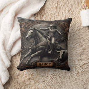 Coussin Rodeo Rider en compétition avec Steer au coucher d