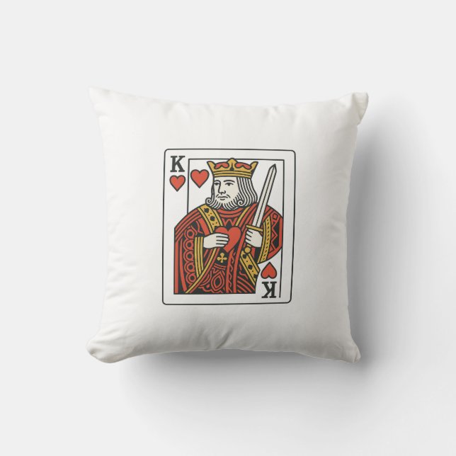 Coussin Roi des Coeurs — Regal Red & Gold (Recto)