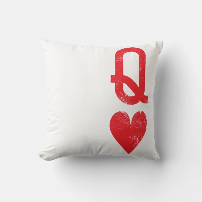 Coussin Roi et reine des couples de cartes de jeu de (Recto)