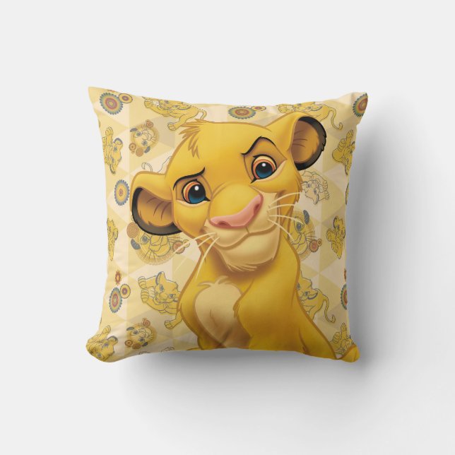 Coussin Roi Lion| Simba on Triangle Motif (Recto)