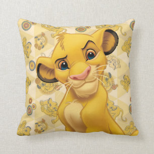 Coussin Roi Lion Simba on Triangle Motif