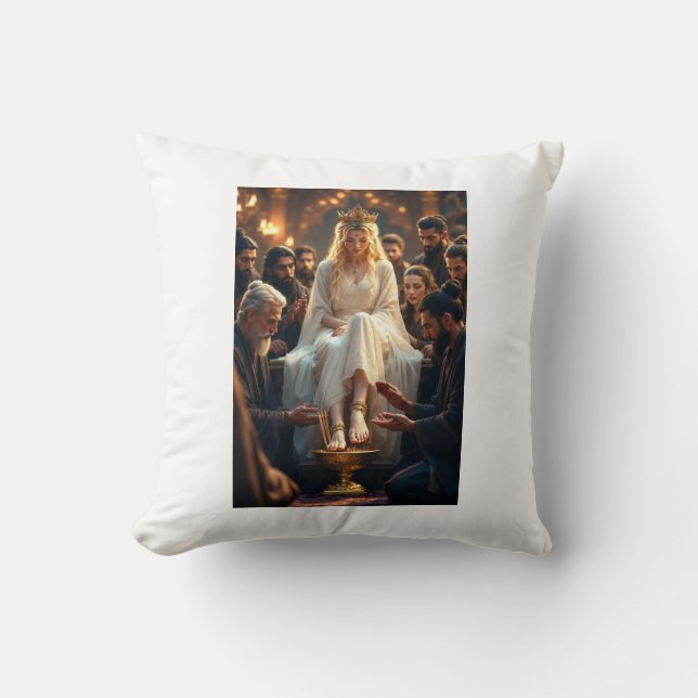 Coussin Romantic Couple Artwork Pillow – Hero Cherishing  (Recto)