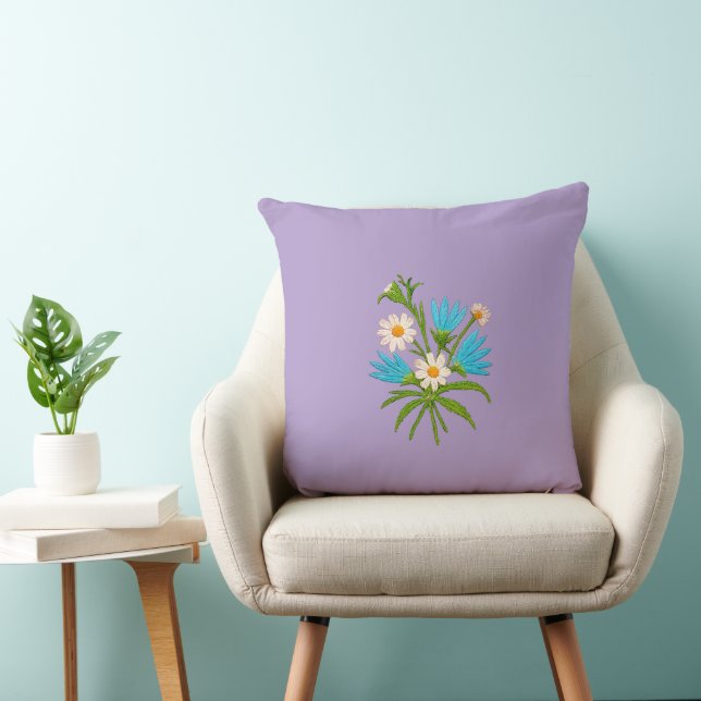 Coussin Romantic Floral – Botanical Fantasy Minimalist  (Chaise)