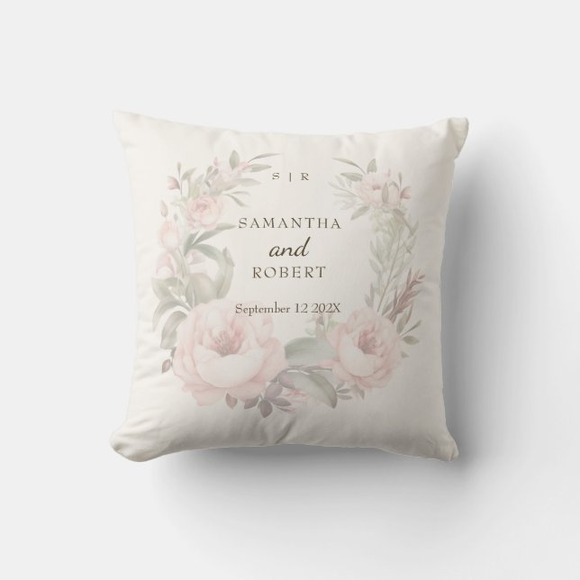 Coussin Romantique Dusty rose défraîchi Rose (Recto)