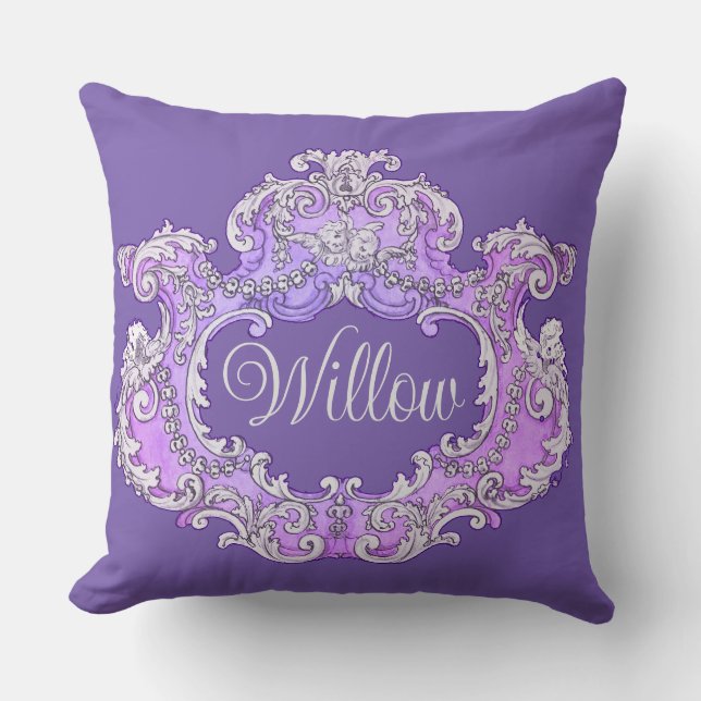 Coussin Romantique, Feminine, Personnalisé (Recto)