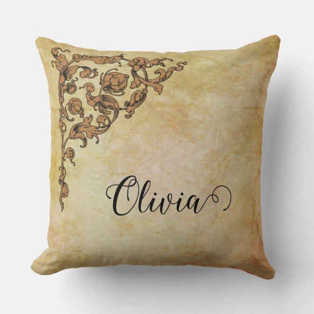Coussin Romantique, Vintage, antique Personnalisé (Recto)