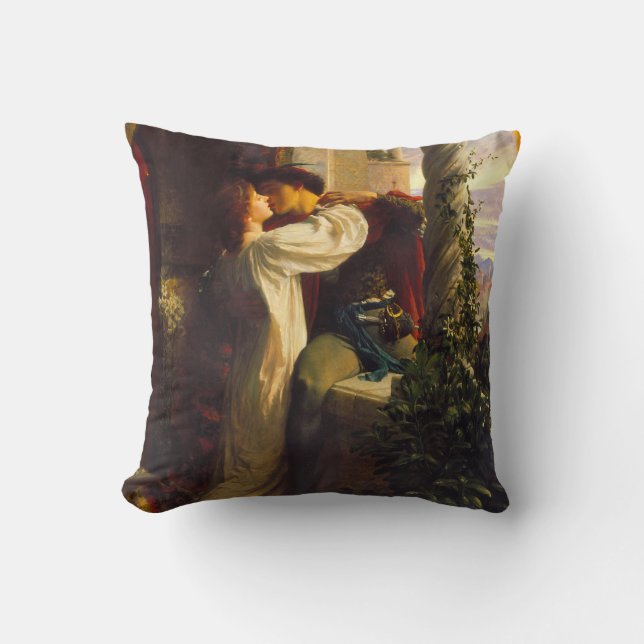 Coussin Romeo et Juliet c. 1884 par Sir Frank Dicksee (Recto)