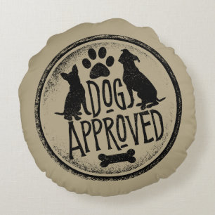Coussin rond approuvé par chien