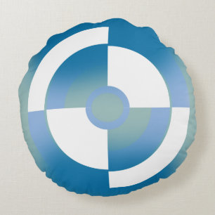 Coussin rond avec conception circulaire Abstraite