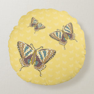 Coussin rond Aztec Swallowtail