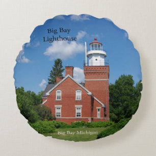 Coussin rond Big Bay Lighthouse