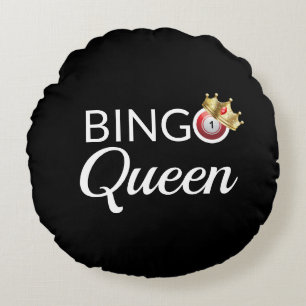 Coussin rond Bingo Queen