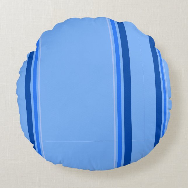 Coussin rond bleu (Devant)