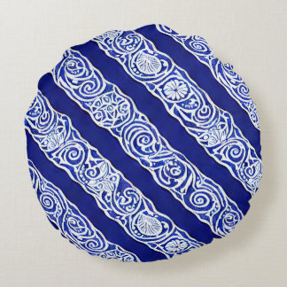 Coussin rond Blue Elegance
